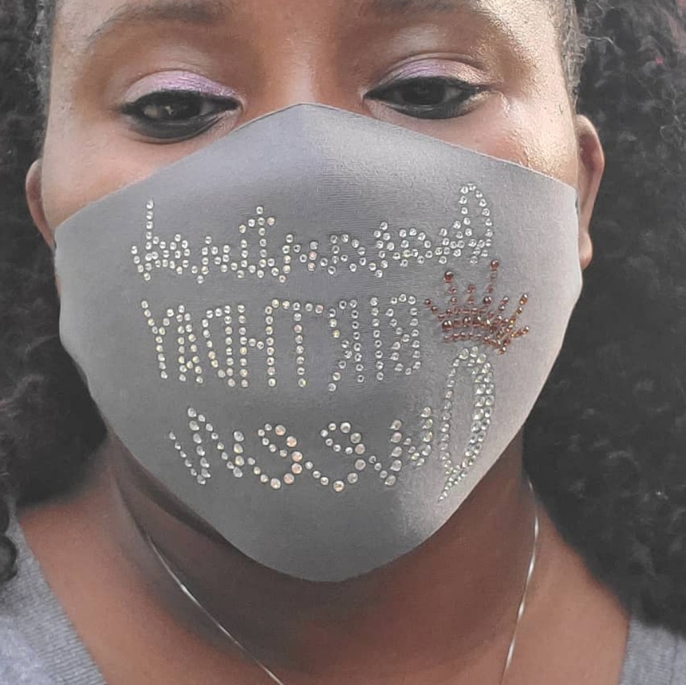 Quarantined Birthday Queen face cover